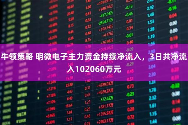 牛领策略 明微电子主力资金持续净流入，3日共净流入102060万元